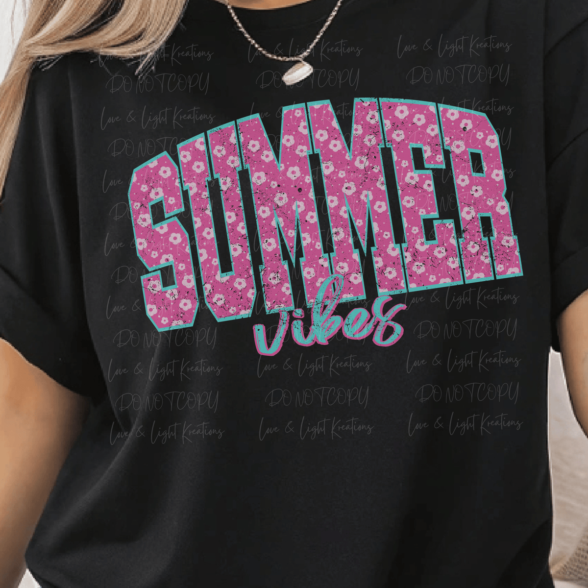 Pink and Teal Summer Vibes with Floral Pattern