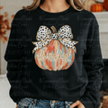 Polka Dot Bow Pumpkin Thankful Pumpkin