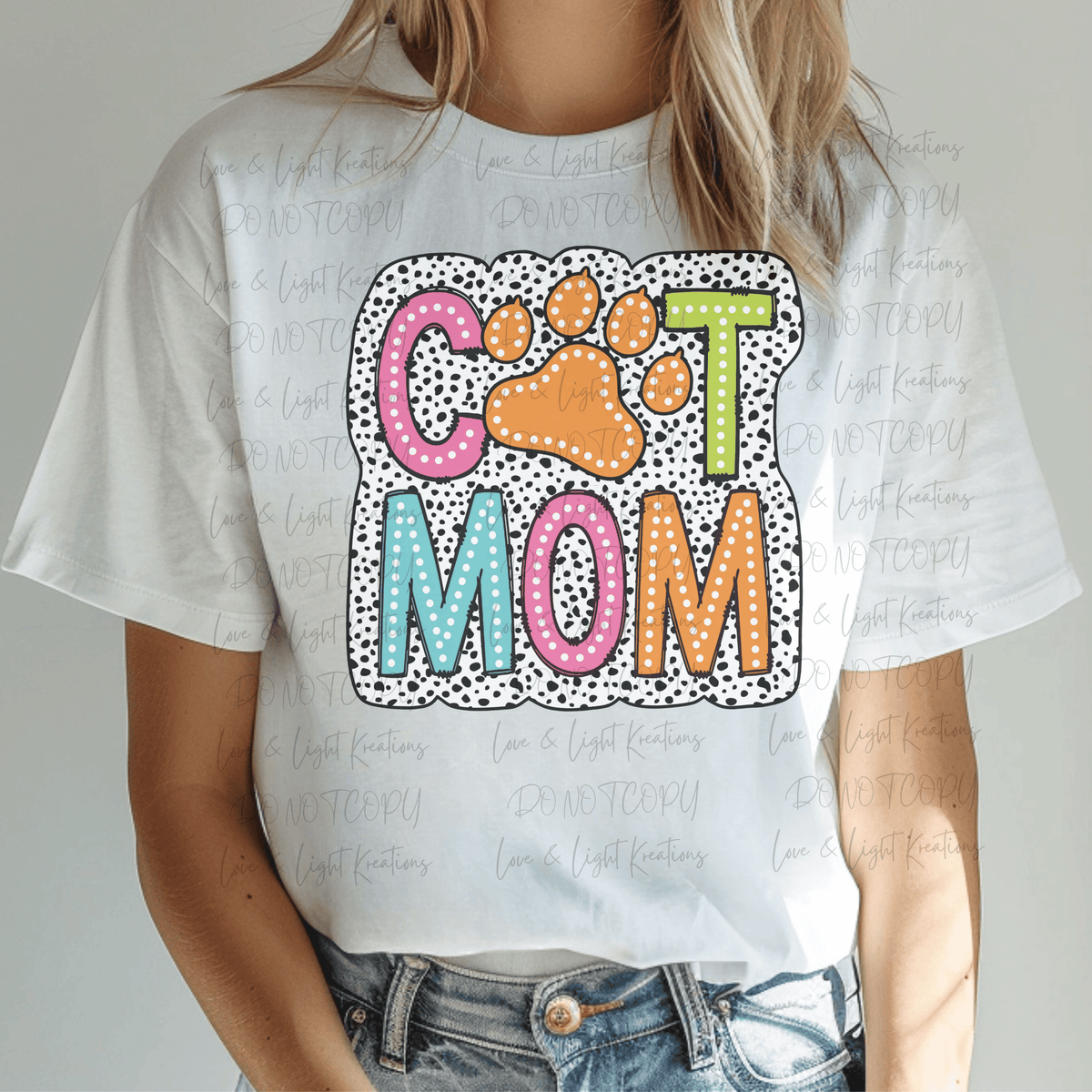 Polka Dot Cat Mom