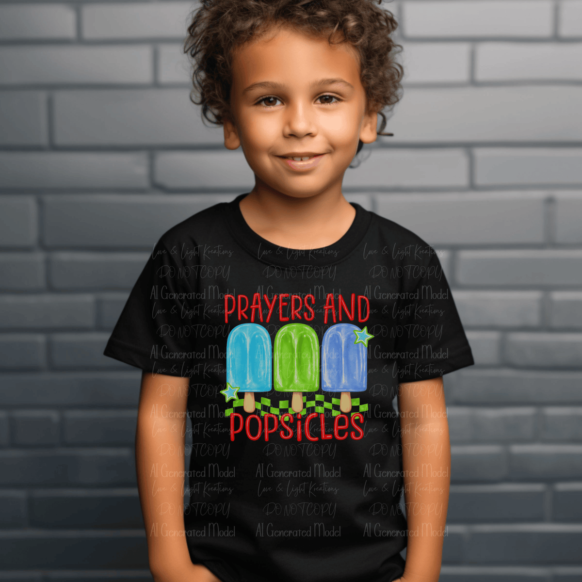 Prayers and Popsicles Blue and Green