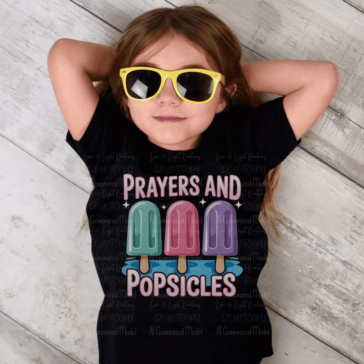 Prayers and Popsicles Teal, Pink and Purple