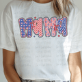 Preppy American Mama Distressed