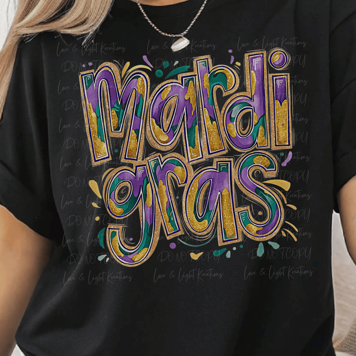 Preppy Faux Glitter Mardi Gras