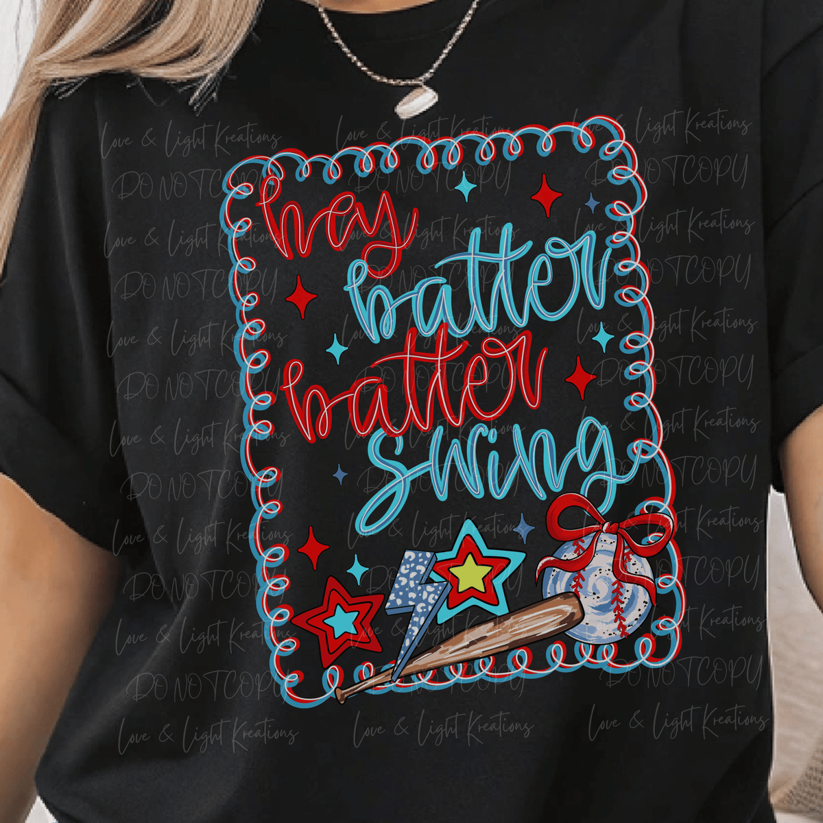 Preppy Hey Batter Batter Swing Stamp with Baseball and Bow