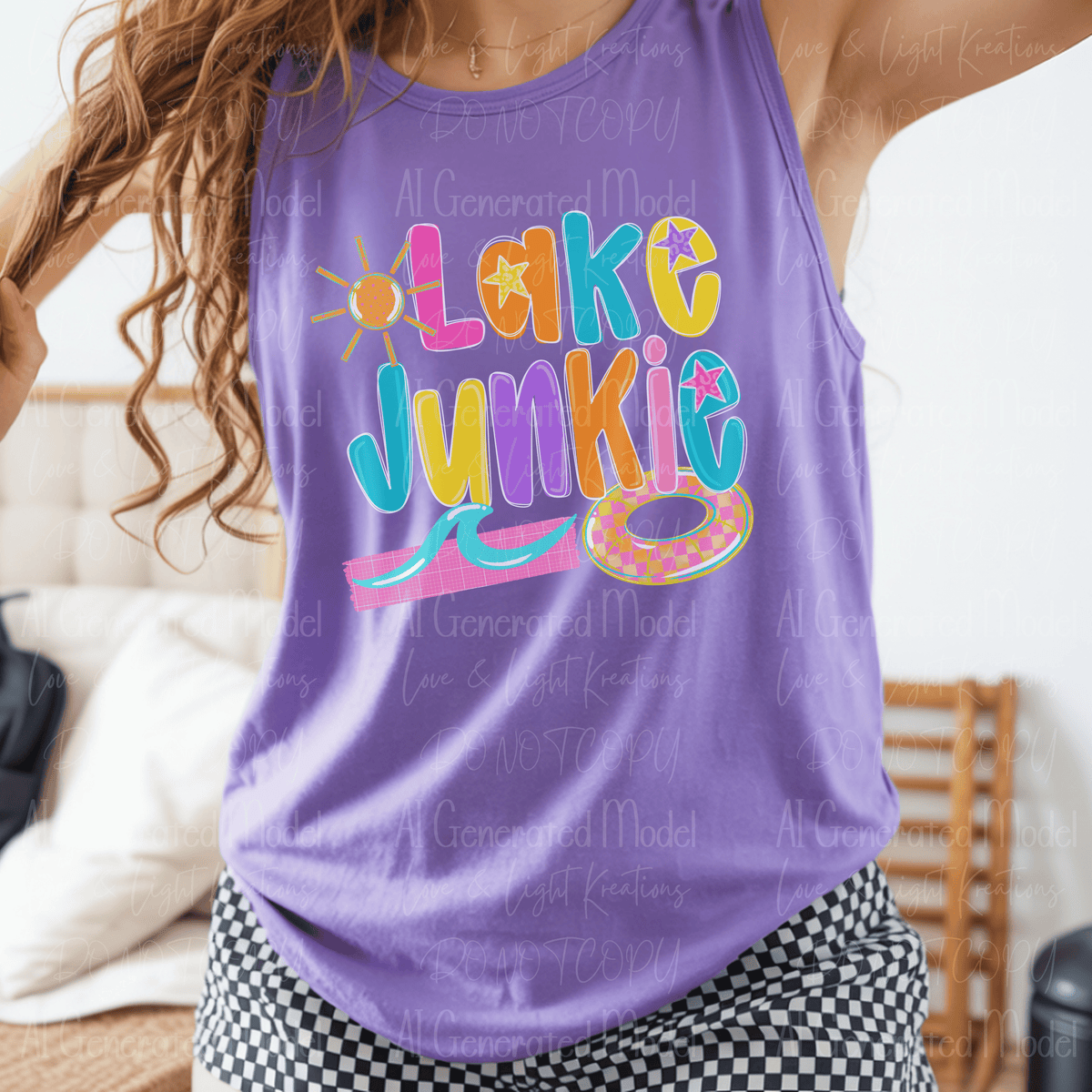 Preppy Neon Lake Junkie