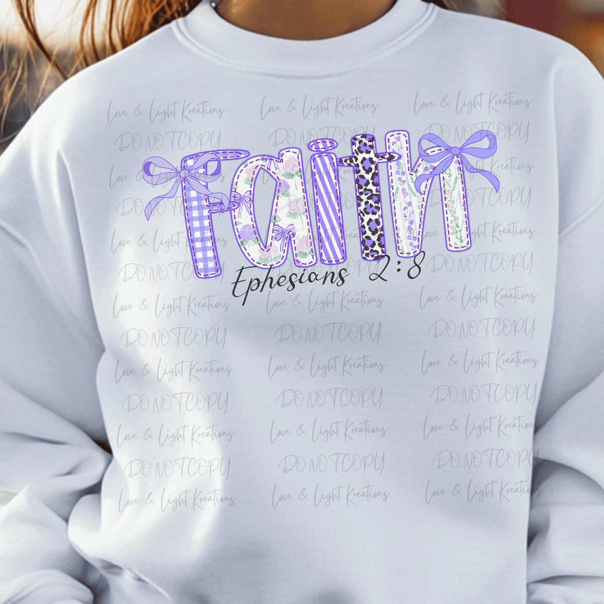 Preppy Purple Patchwork Faith