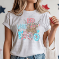 Preppy Red White and Moo Highland Cow Star Sunglasses