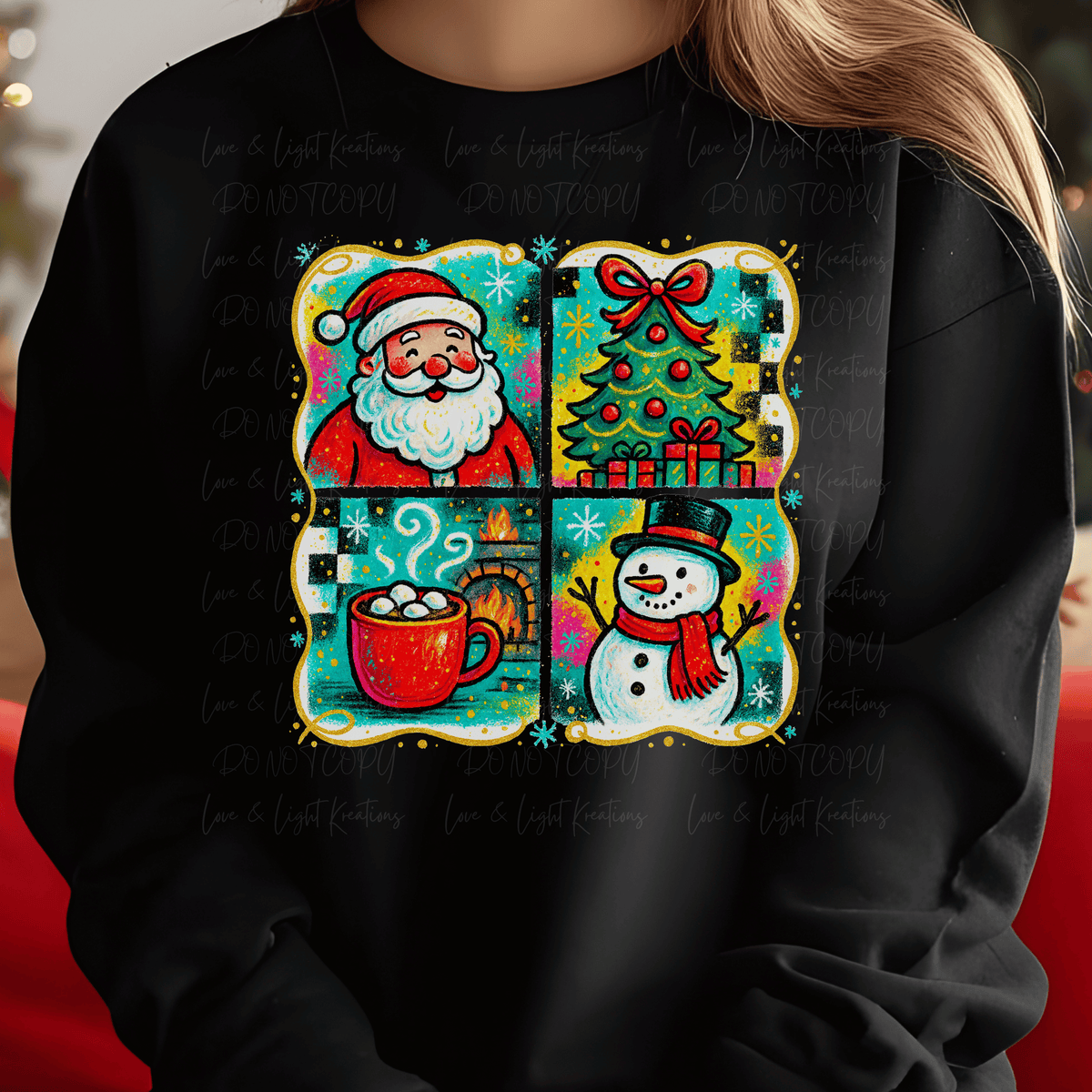 Preppy Retro Christmas Squares
