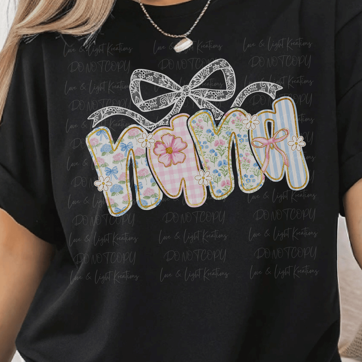 Preppy Spring Patterned Nana with Bow