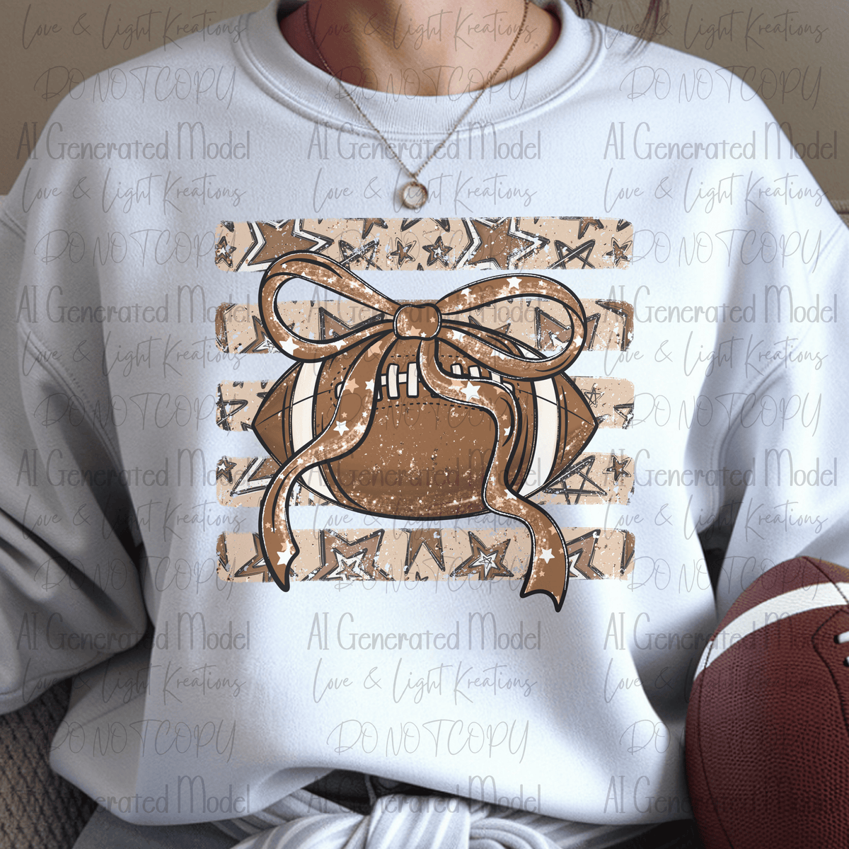 Preppy Star Stripped Football