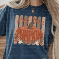 Preppy Striped Orange Hey There Pumpkin