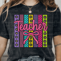 Preppy Striped Teacher with Bow