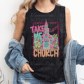 Preppy Take Me To Church with Paint Stroke Church Stamp