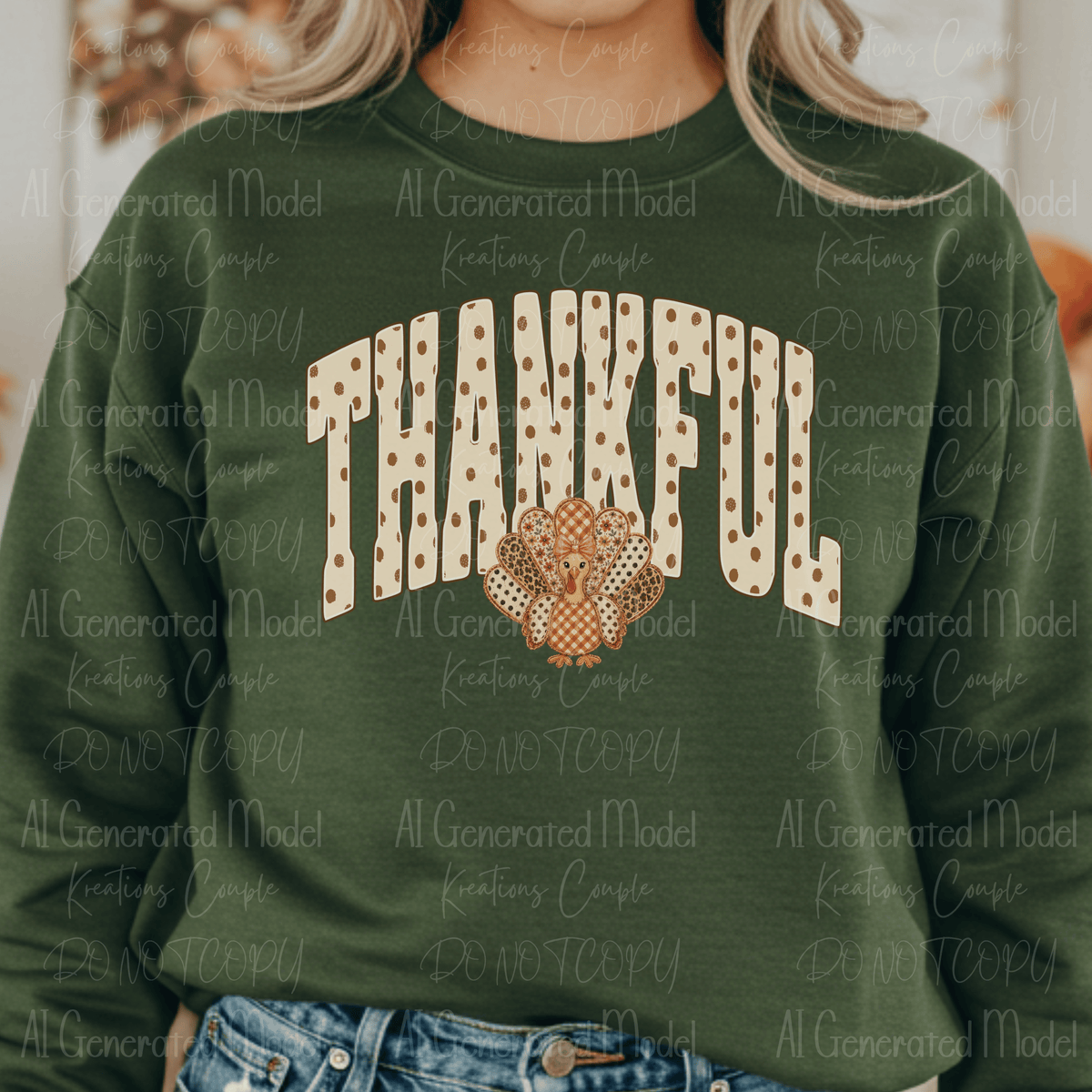 Preppy Thankful Polka Dots