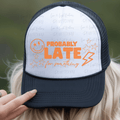 Probably Late for Something in Orange