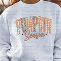 Pumpkin Season Orange Checker and Leopard Print