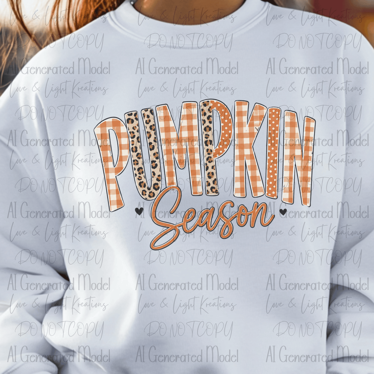 Pumpkin Season Orange Checker and Leopard Print