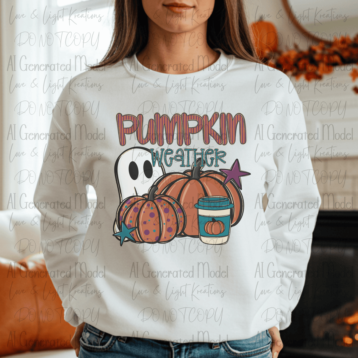 Pumpkin Weather Pumpkins Ghost and Coffee