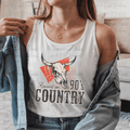 Raised on 90's Country Cow Skull Red Design