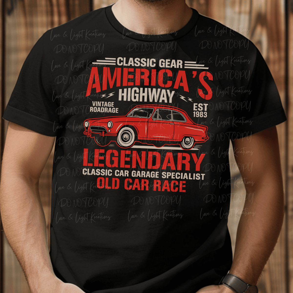Red Car America's Highway Old Car Race