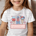 Red Checkered 4th of July Treats Name Tag