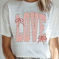 Red Checkered Love with Coquette Bows