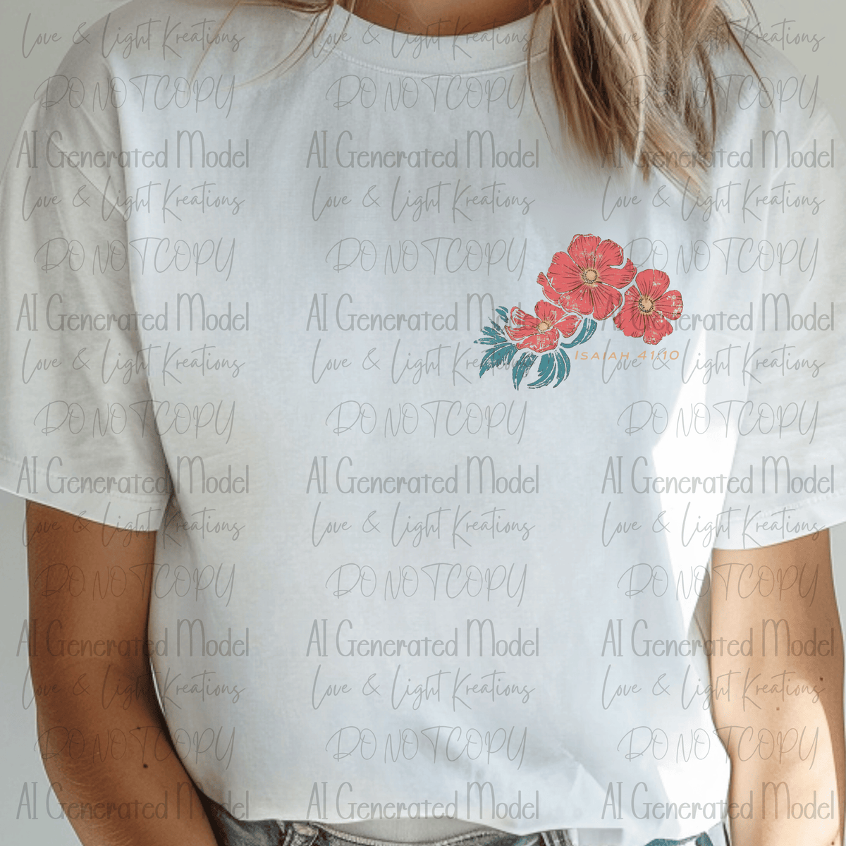 Red Flowers Isaiah 41_10 Distressed