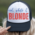 Red, White, and Blonde in Red and Blue