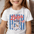 Red, White, and Blue Later Gator with Blue Stripes