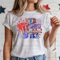 Red, White, and Loaded Tea with Patterns and Fireworks