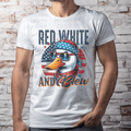 Red, White and Blew Duck with Sunglasses and Bandana