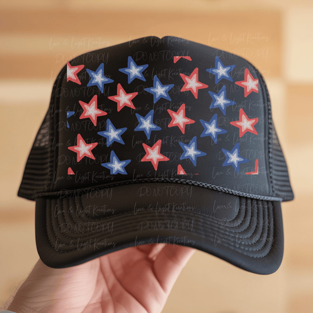 Red, White and Blue Hat Background