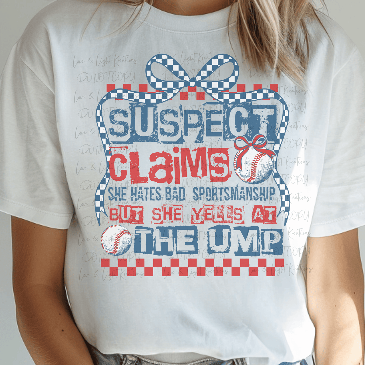 Red and Blue Checkered Suspect Claims Sportsmanship Yells at Ump
