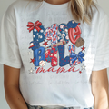 Red and Blue Patterned Baseball Mama