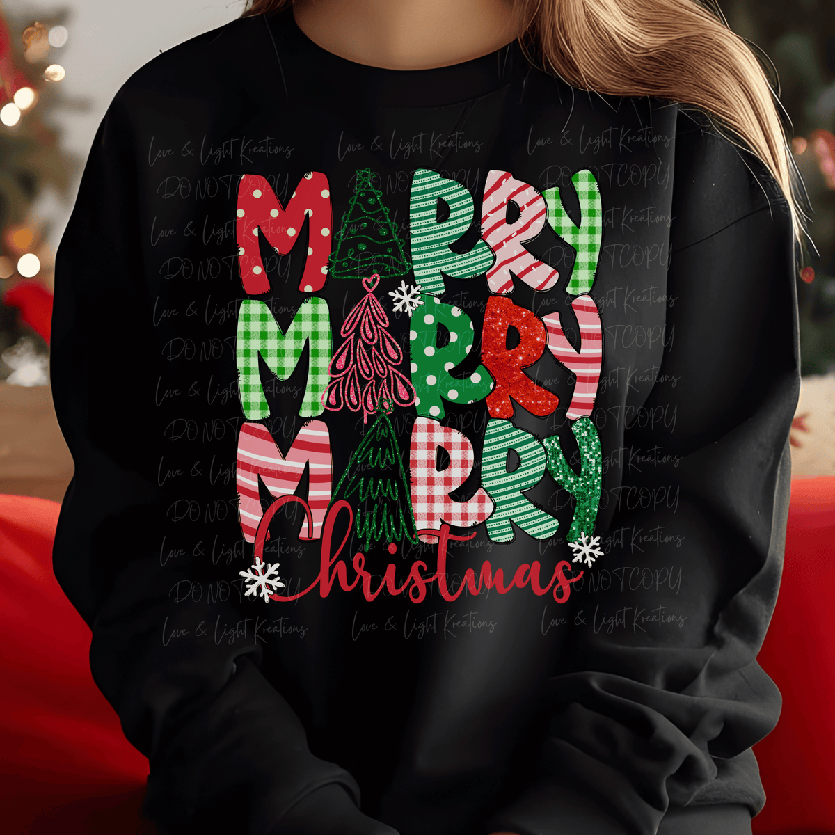 Red and Green Merry Merry Merry Christmas