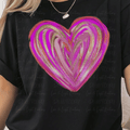 Red and Purple Faux Glitter Heart