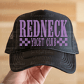 Redneck Yacht Club Checker Purple