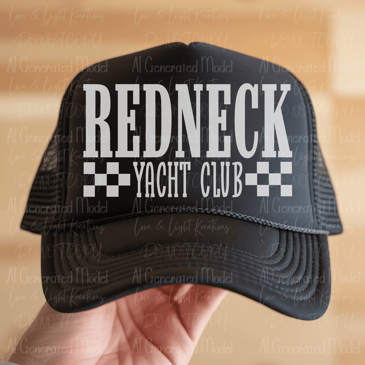 Redneck Yacht Club Checker White