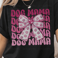 Repeated Dog Mama with Coquette Paw Bow