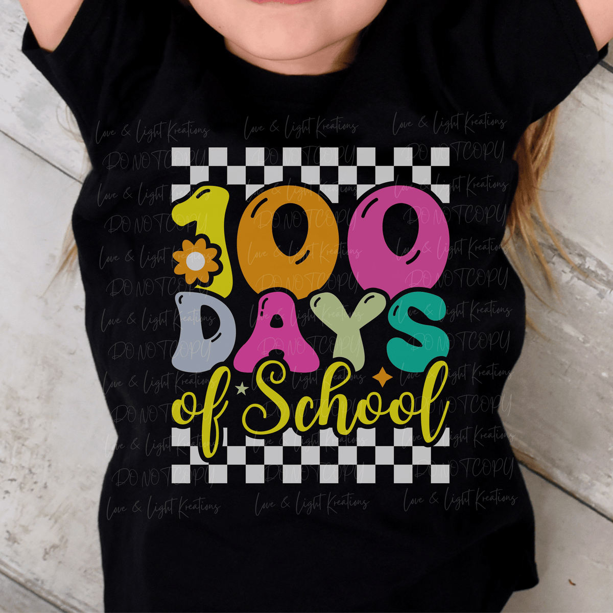 Retro 100 Days of School Checkered
