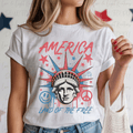 Retro America Land of the Free Statue of Liberty Head