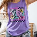 Retro Be Happy It Drives People Crazy Checkered Smiley