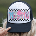Retro Checkered Mama with Lightening Bolt and Patterns