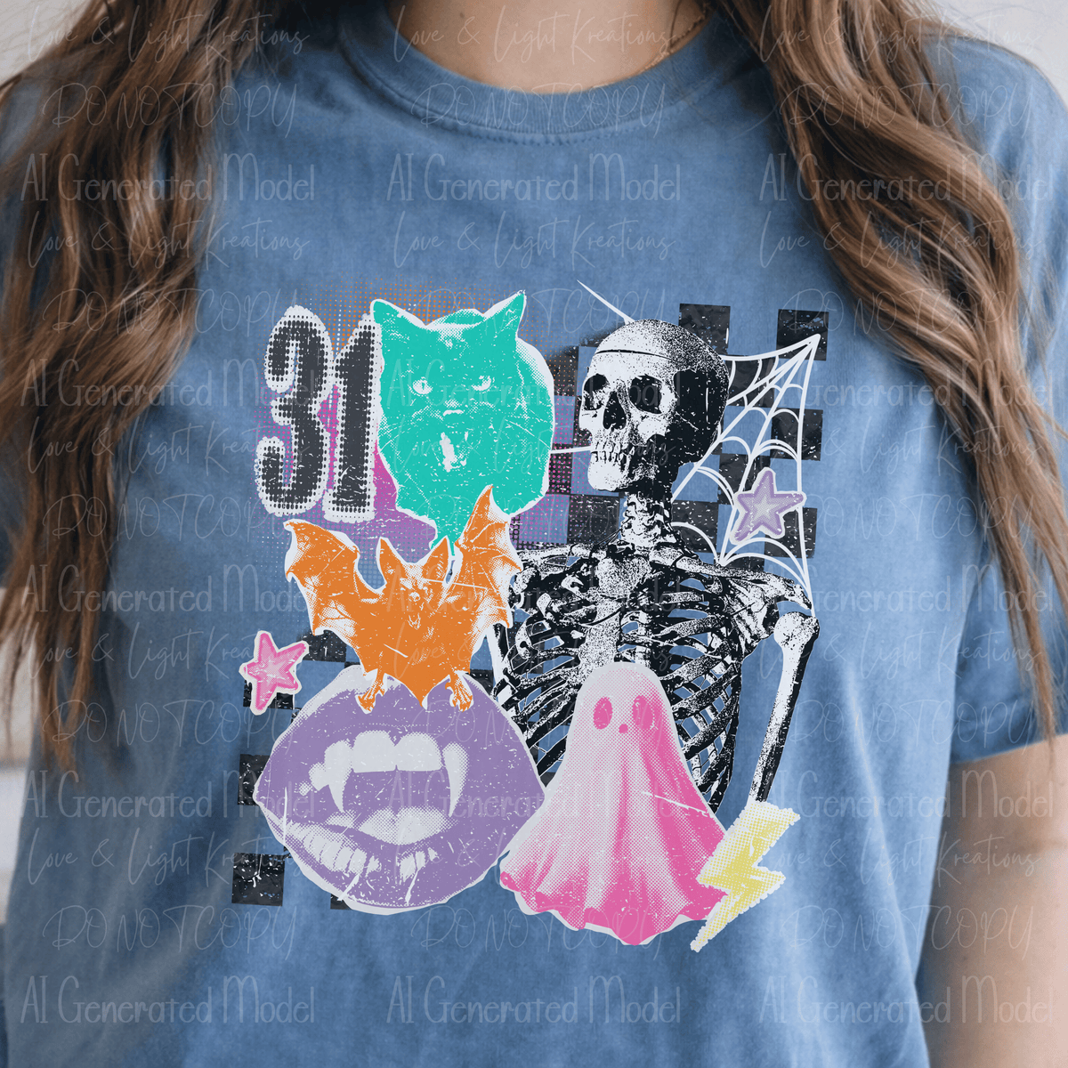Retro Halloween Collage Distressed
