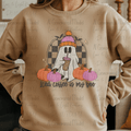 Retro Halloween Iced Coffee Ghost