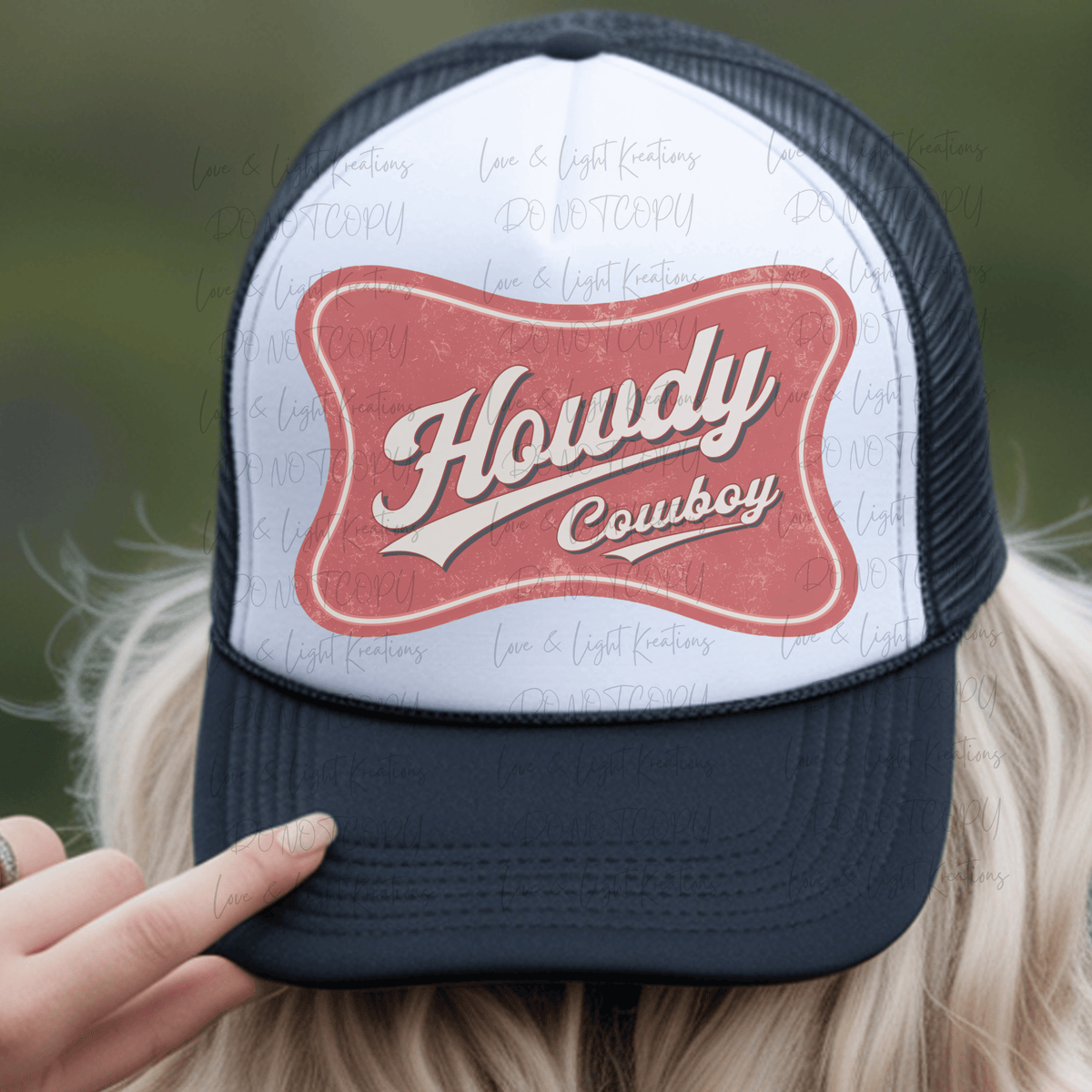 Retro Howdy Cowboy on Red