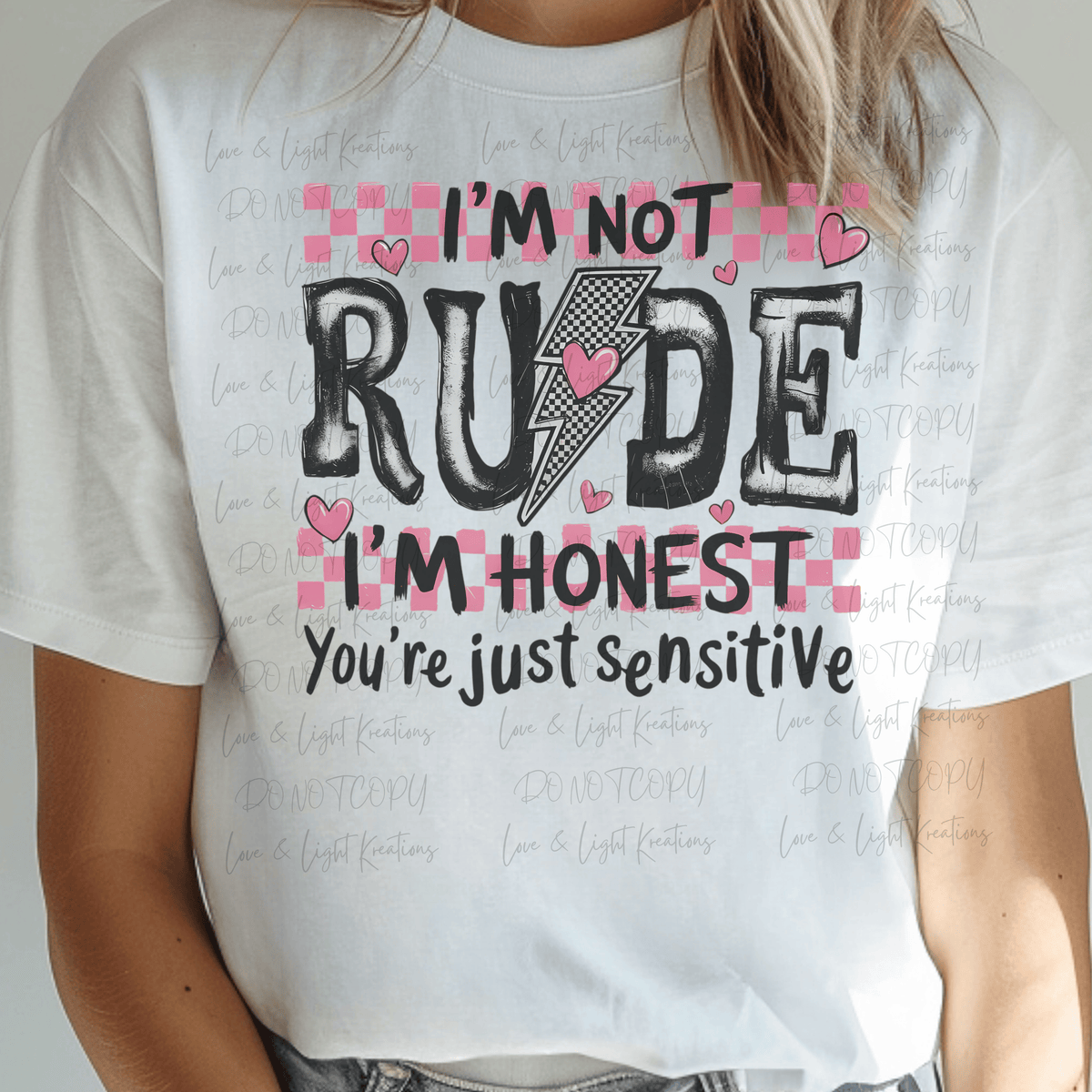 Retro I'm Not Rude, I'm Honest with Lightening Bolt