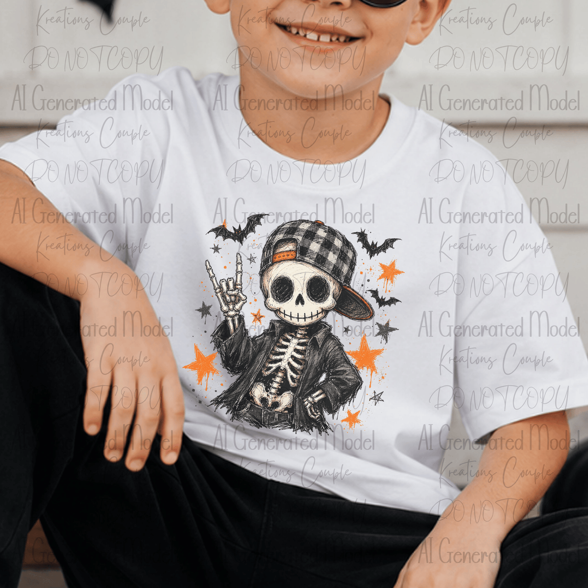 Retro Skeleton Boy