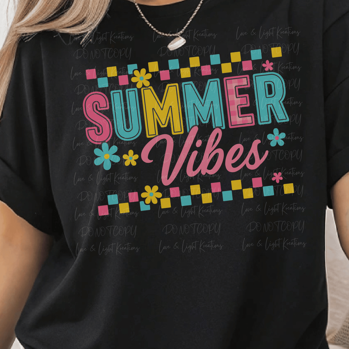 Retro Summer Vibes Pink, Yellow and Teal