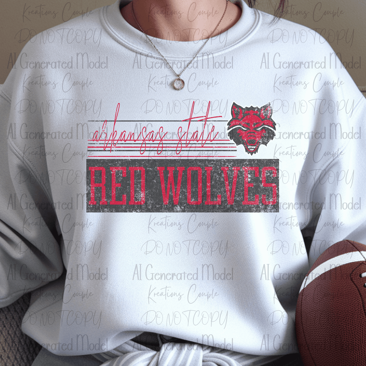 Retro Vibes Red Wolves